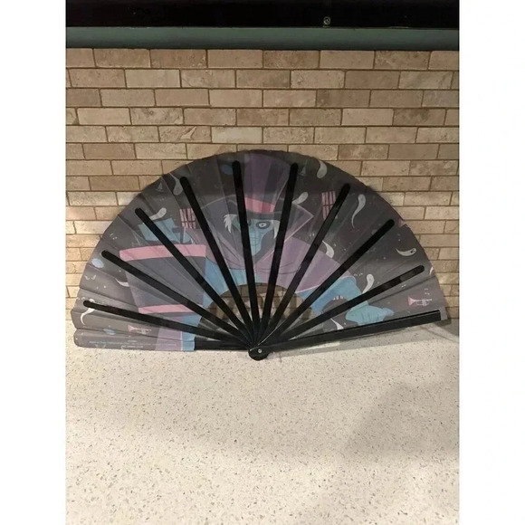 Disney park's haunted mansion hatbox ghost handheld folding fan bs - Picture 2 of 2